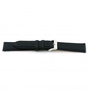 Uhrenarmband F012 XL Leder Schwarz 18mm + standardnähte